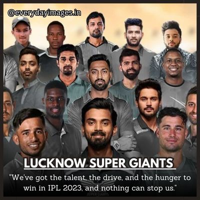 Lucknow SuperGiants (LSG) Quotes IPL 2023