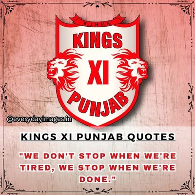 Motivational Captions from Kings XI Punjab